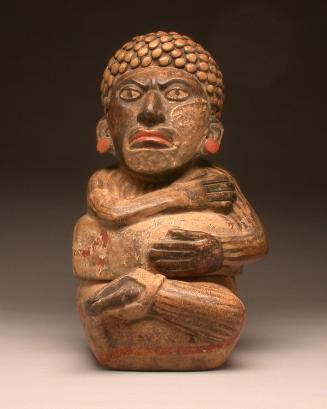 Seated Male Effigy Cache Vessel