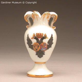 Miniature vase with Imperial Russian arms for Grand Duke Paul Petrovich