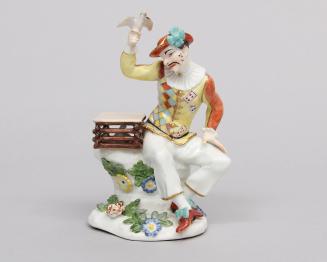 Harlequin with a bird