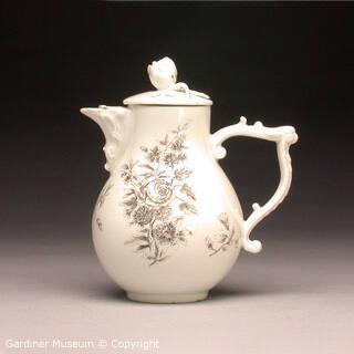 Milk jug decorated by 'Canon Busch of Hildeshiem' (1704-79)