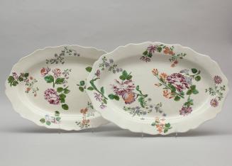 Pair of Oval Dishes, perhaps from the Liechtenstein "Scattered Flowers" Service