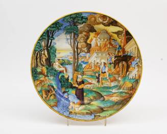 Dish with scene of the Fall of Troy