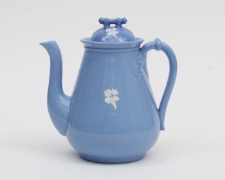 Blue Teapot with White Flowers