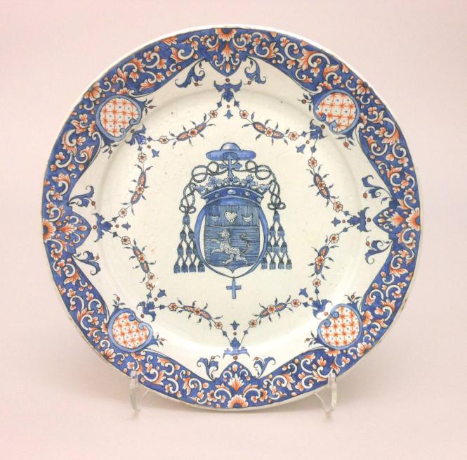 Plate with coat of arms of an archbishop and marquis
