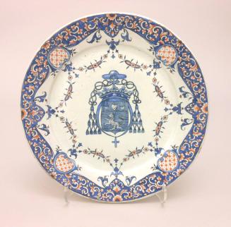 Plate with coat of arms of an archbishop and marquis
