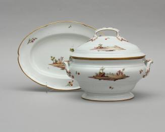Écuelle (covered bowl for broth) and Stand