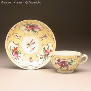 Yellow-scale teacup and saucer