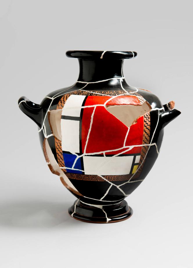 Hydria 13-3987 with Composition with Red, Blue, and Yellow
