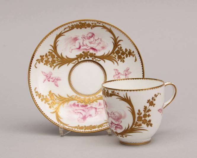Cup and Saucer in the Sèvres Style