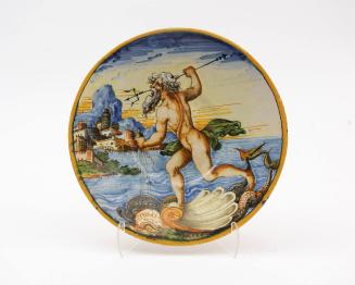 Plate with Poseidon (Neptune)