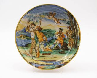 Dish with Scene from the Story of Daphne and Apollo