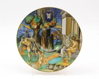 Plate with scenes from the story of Leda and the swan