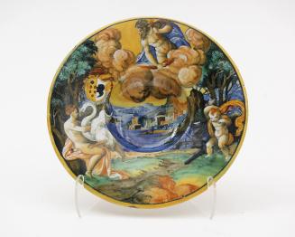 Tondino with Leda and the Swan and the Arms of Medici Impaling Pucci