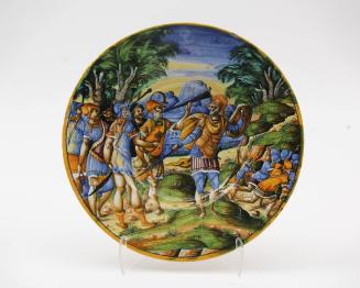 Plate with scene of Roman soldiers