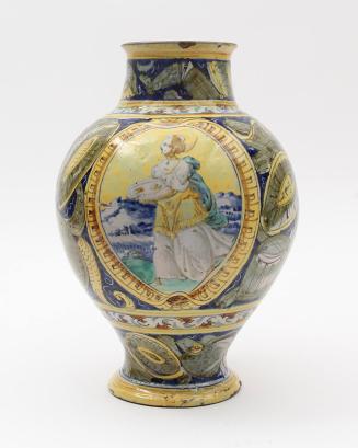 Drug jar with portrait of St. Lucy