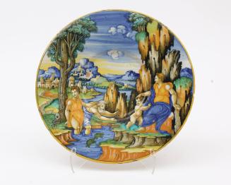 Plate with story of Leto and the Lycians