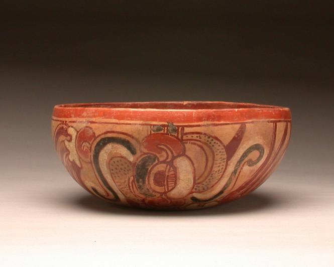 Bowl with avian design