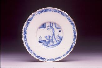 Plate, painted with an execution scene