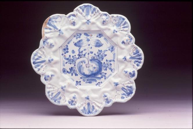 Moulded dish with fruit motif
