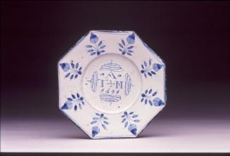 Octagonal plate with date