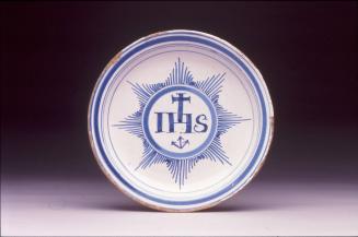Plate with Order of the Garter and 'IHS'