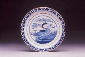 Plate with bird