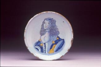 Dish with portrait of Catherine de Braganza