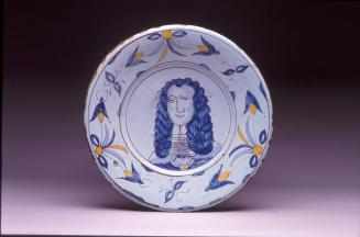 Plate with portrait of a gentleman