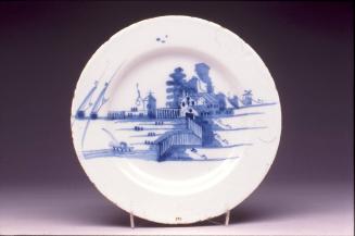 Plate with seascape