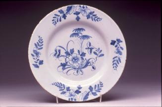 Plate with stylized floral design
