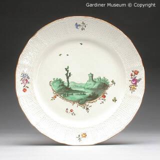 Plate with landscapes