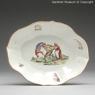 Dish with figures after Teniers
