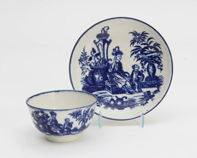 Teabowl and Saucer with Mother and Child pattern