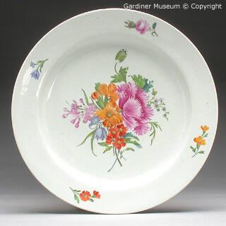 Plate with painted flowers