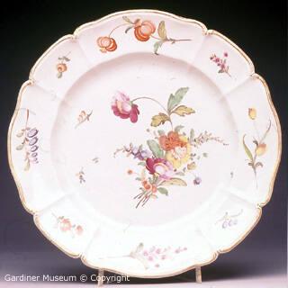Plate with floral sprays