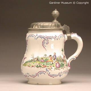 Tankard with chinoiserie rural scenes