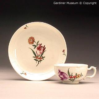 Cup and saucer with flowers