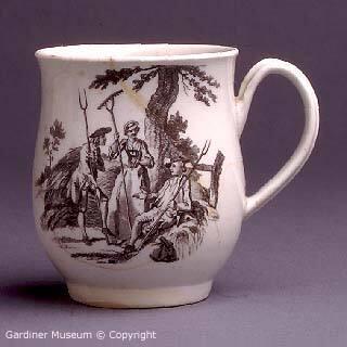 Half-pint mug with "The Minuet" and "The Harvesters"