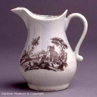 Small creamer with "The Water Mill" pattern
