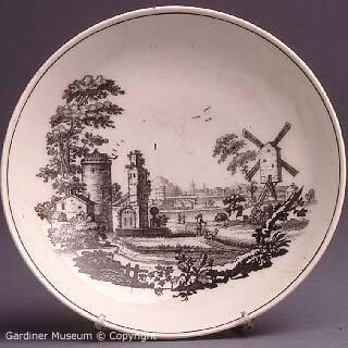 Saucer with "The Windmill" pattern
