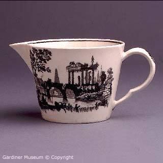 Creamer with "Ponto Rotto" and "Ruins" patterns