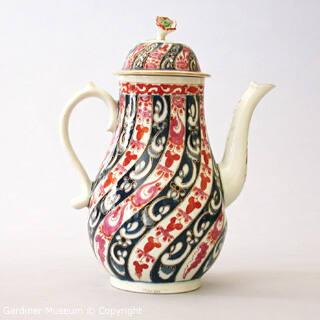 Coffee Pot and cover with Queen Charlotte pattern
