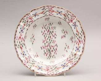 Plate with Ikat Design