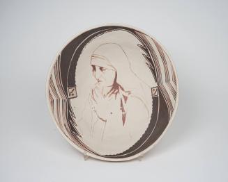 Bowl with interior decorated with Mother Theresa