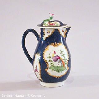 Milk jug and cover with birds and insects