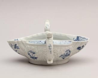 Two-handled sauceboat with "The Two-Handled Sauceboat Landscape" pattern