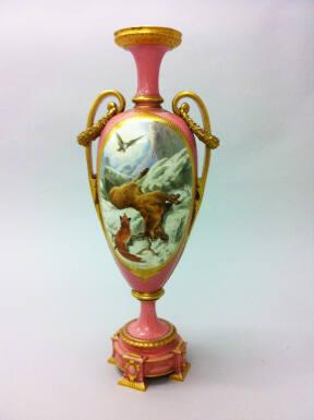 Royal Worcester Porcelain Vase with landscape