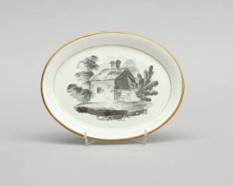 Teapot stand with landscape