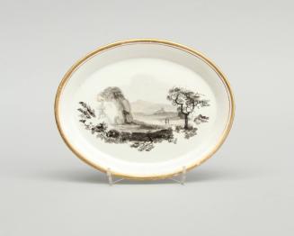 Teapot stand with landscape