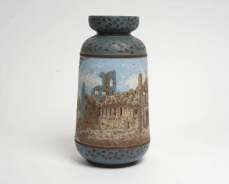 Vase with ruins of Kirkstall Abbey